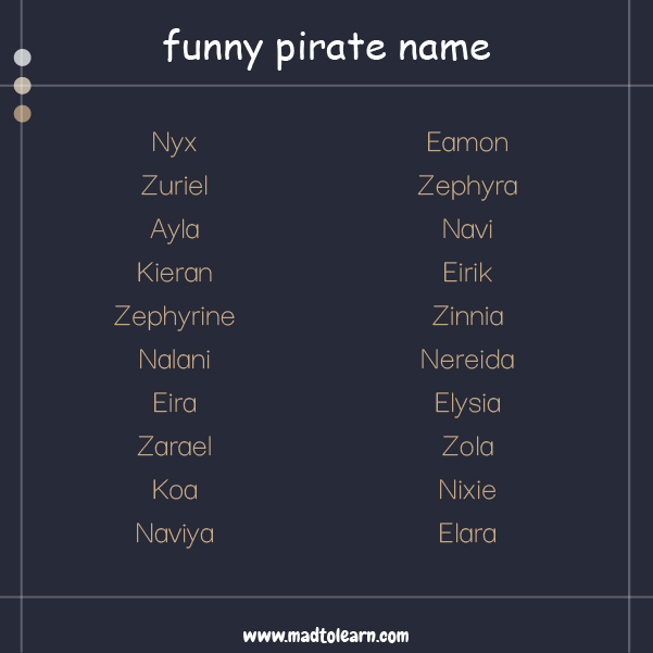 Female Funny Pirate Names
