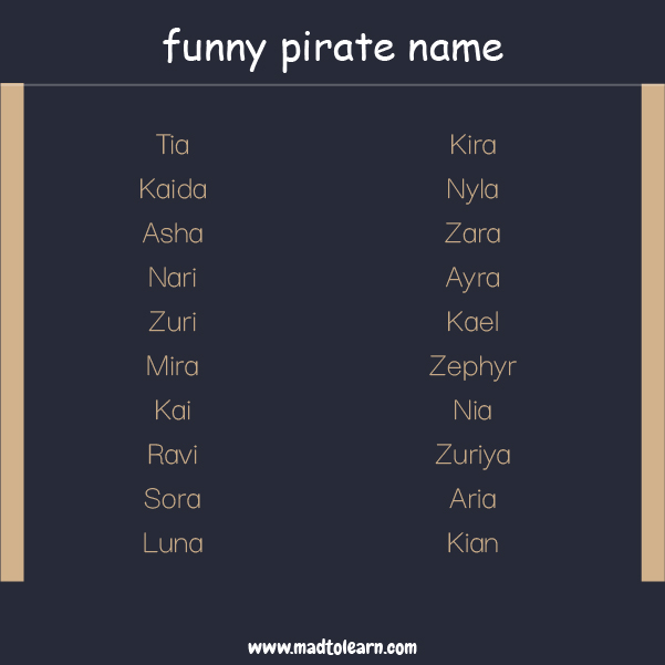 Male Funny Pirate Names
